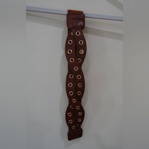 Francesca’s Brown and Gold Waist Belt - M/L